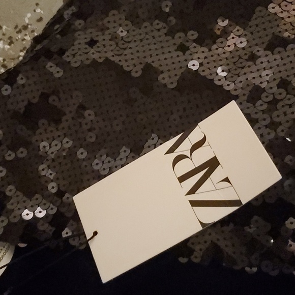 Zara * Sequin Wrap Blazer Dress Black - Picture 12 of 12